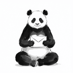 Anda-Atmen Panda mit Umschlag